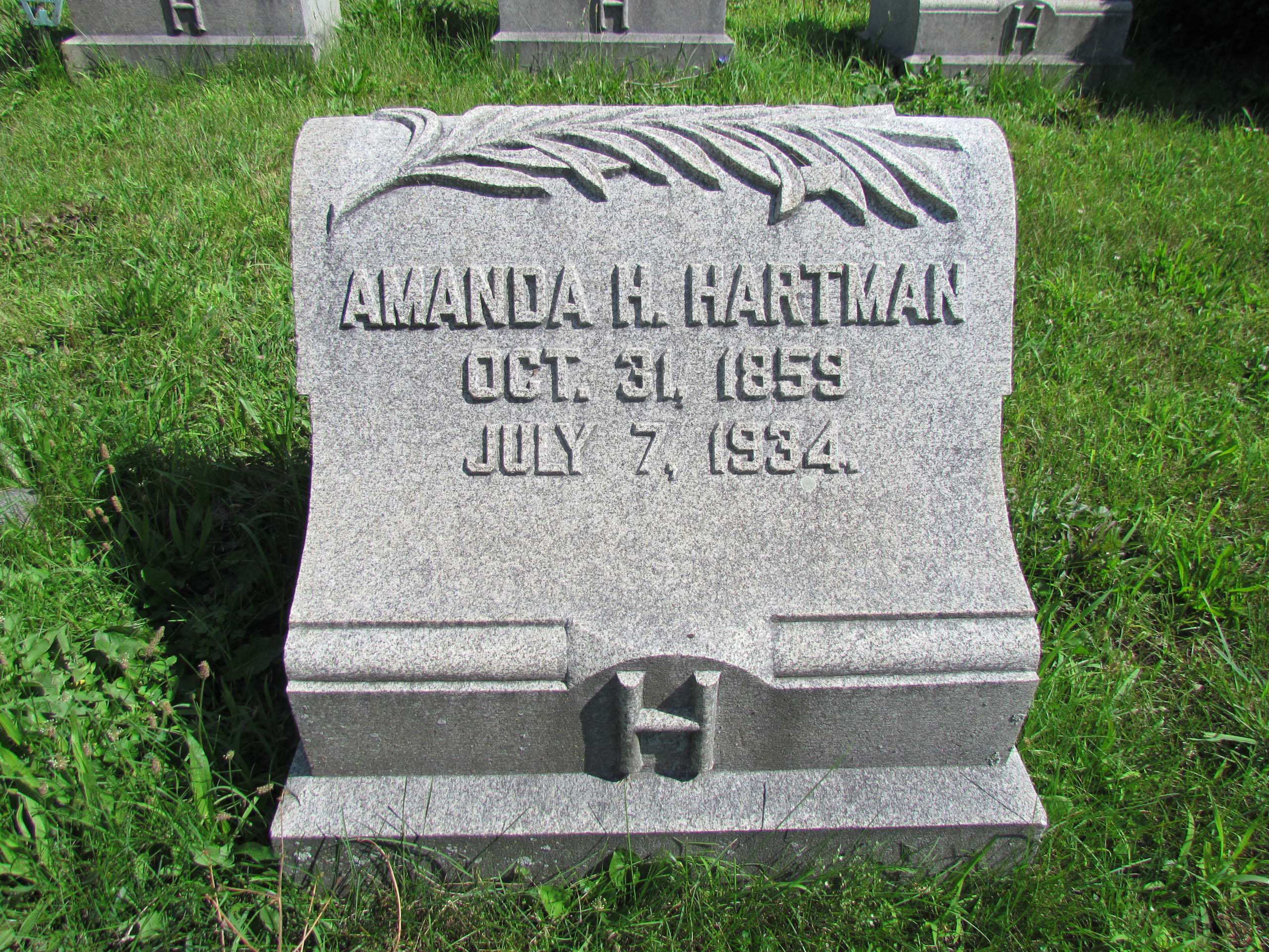 Amanda H. HARTMAN grave