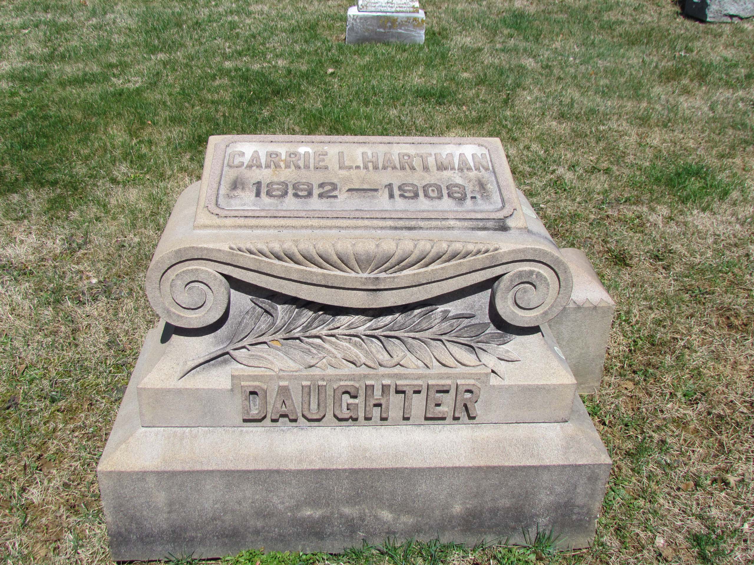 Carrie L. HARTMAN grave