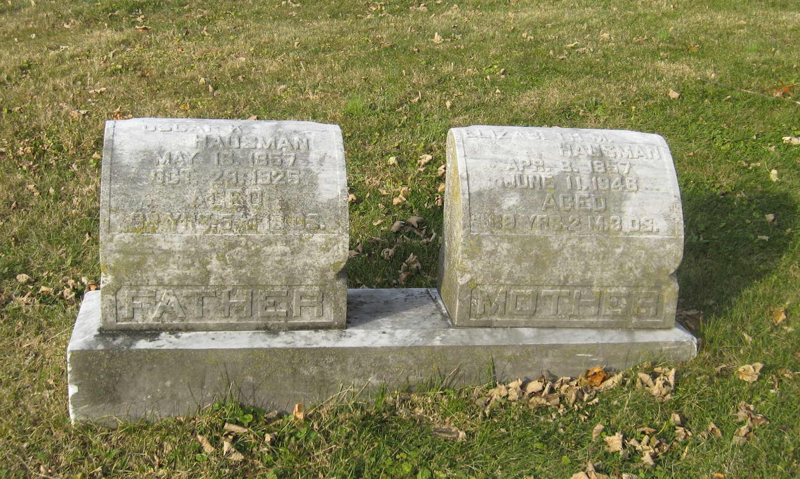 Oscar and Elizabeth HAUSMAN